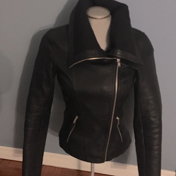 Noisy may Jackets & Blazers - NOISY MAY Women’s Faux Leather Motorcycle Jacket